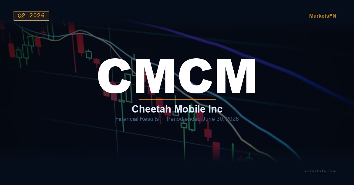 Cheetah Mobile Inc. (CMCM) Q2 2026 Financial Results