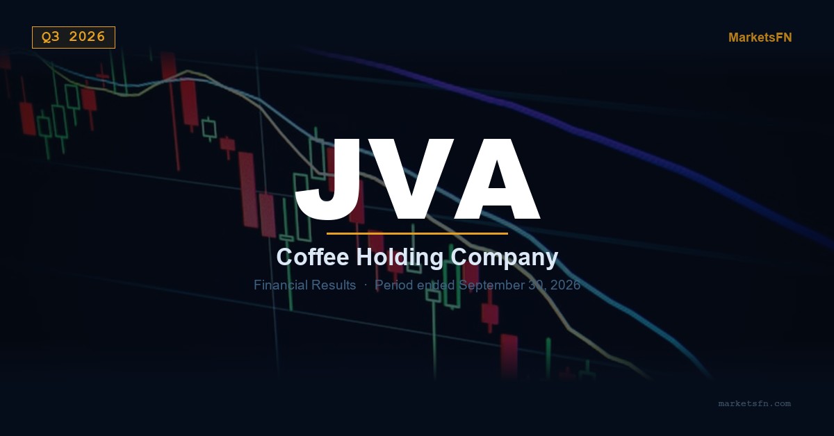 Coffee Holding Company (JVA) Q3 2026 Financial Results Summary