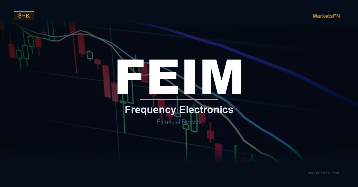 Frequency Electronics (FEIM) quarter:Q1 year:2027 Financial Results Summary