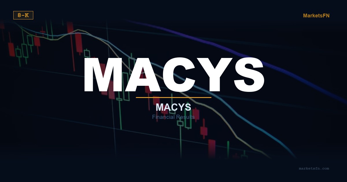 Macy’s (M) M Q2 Financial Results Summary
