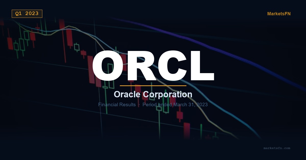 Oracle Corporation (ORCL) Q1 2023 Financial Results Summary