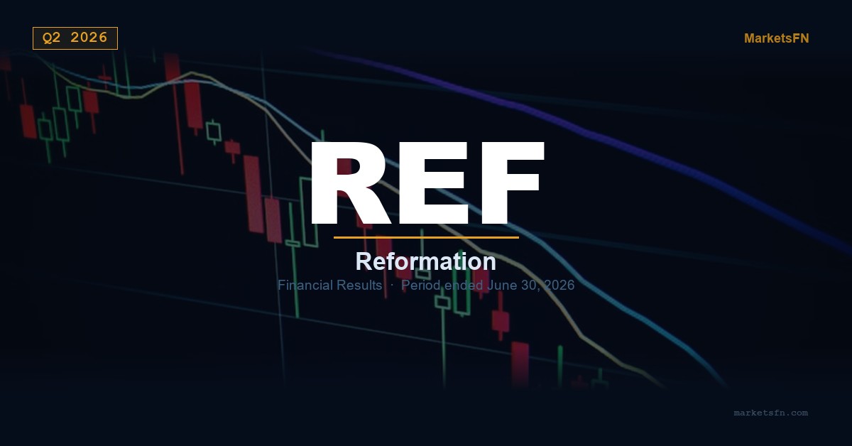 Reformation (REF) Q2 2026 Financial Results Summary