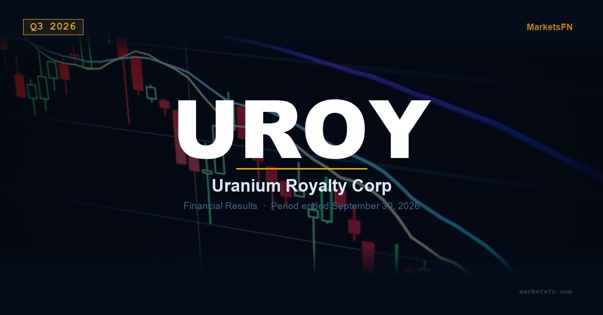 Uranium Royalty Corp. (UROY) Q3 2026 Financial Results